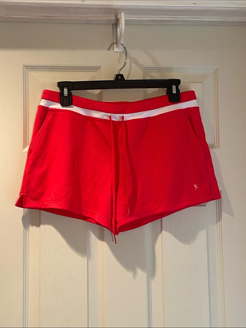 Danskin Now Red Athletic Shorts with White Trim